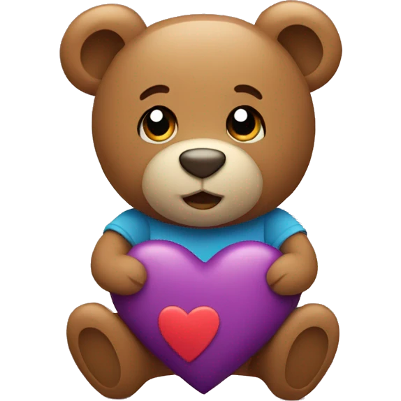 heart with teddy bear emoji