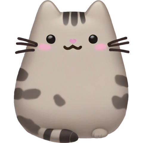 pusheen light pink heart emoji