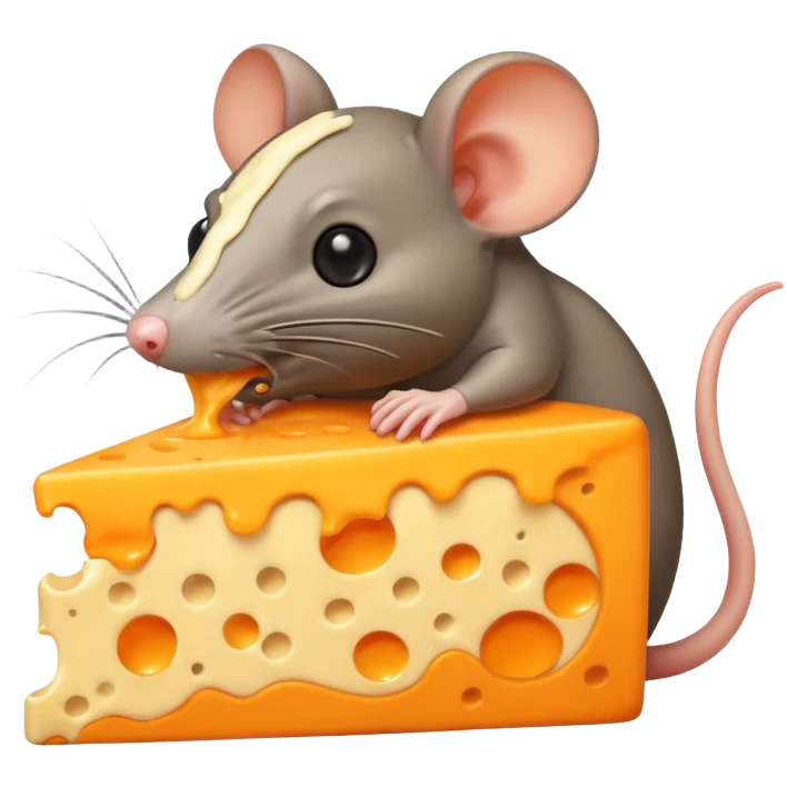 A rathead vomiting cheese  emoji