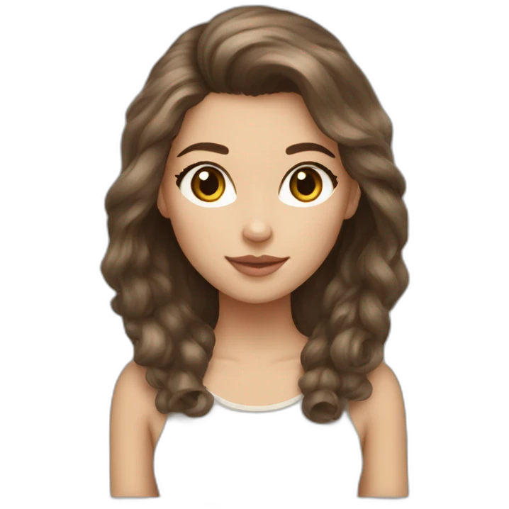 Girl-brunette-and-cat-angora-beige emoji