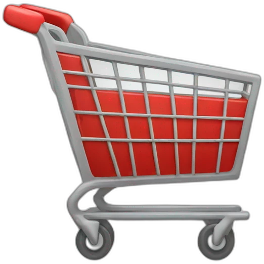 Shopping kart red emoji