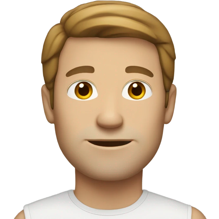 Tall white man with shoulder length brown hair  emoji