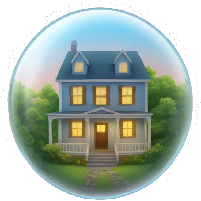 glass sphere with house inside emoji