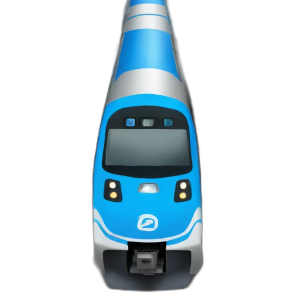 High velocity train blue copkit rails view emoji