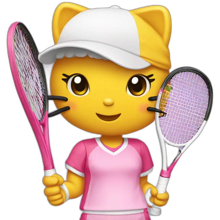 Hello Kitty tennis emoji