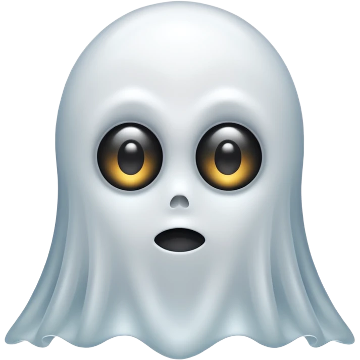 An White Ghost With Googly Eyes On it, emoji