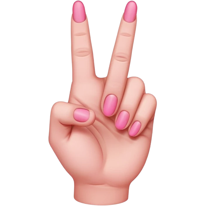 Pink middle finger emoji