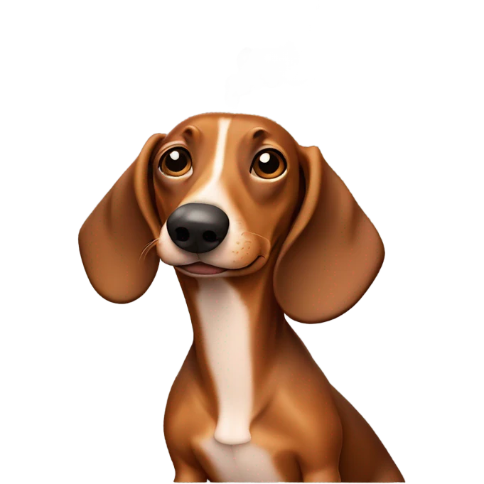 Weiner dog smoking cigarette emoji