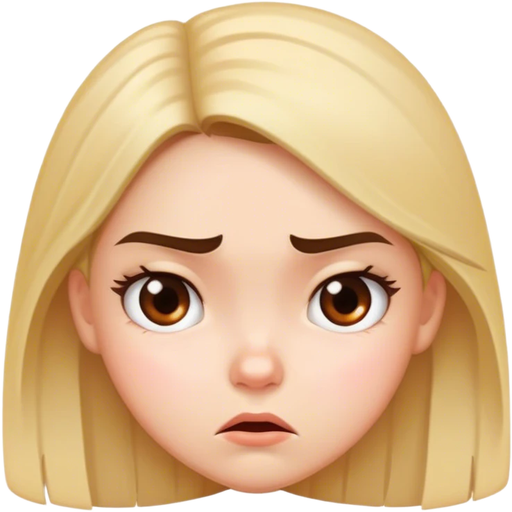 Angry cutie girl emoji