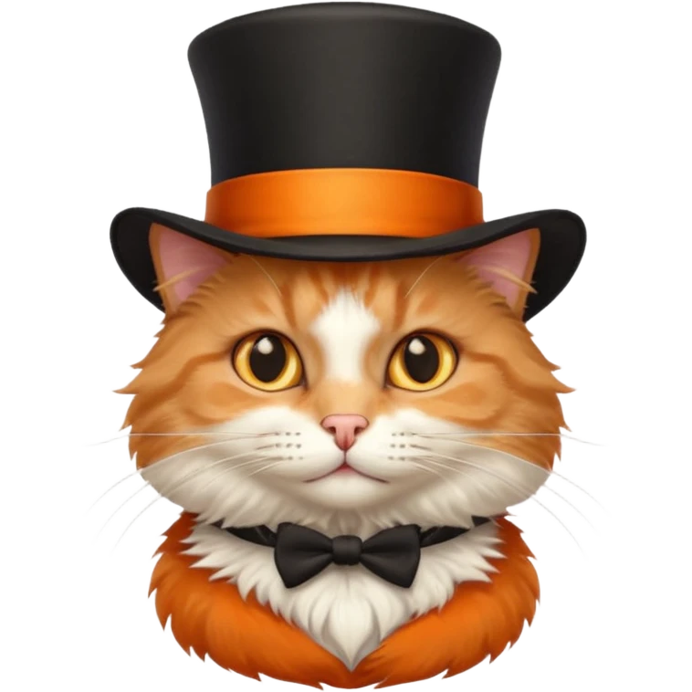 cat wearing a tophat emoji