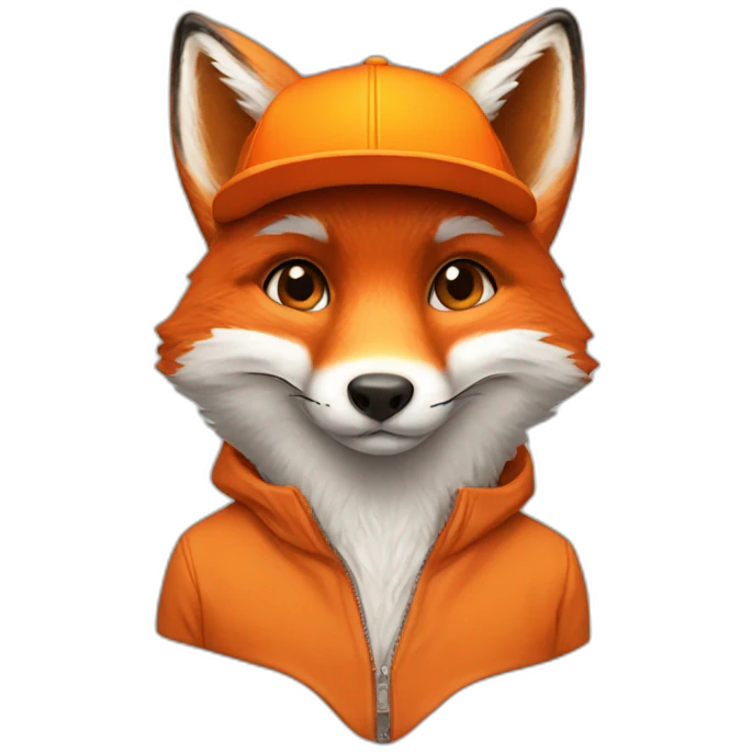 fox with an orange cap emoji