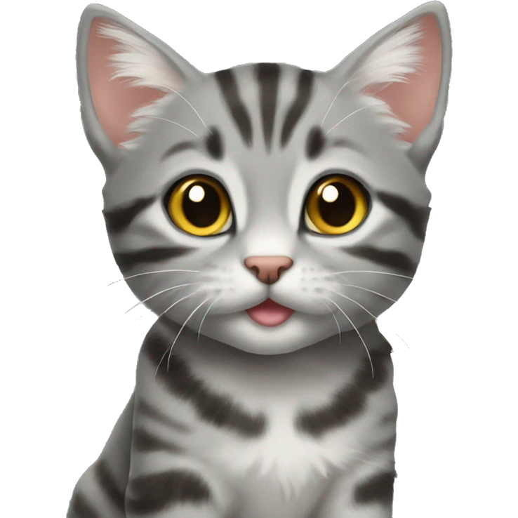 Grey tabby kitten emoji