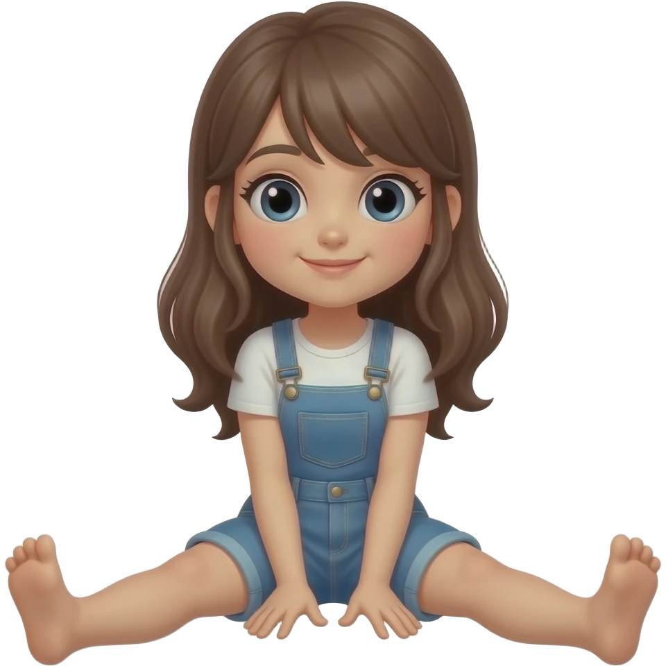 Girl with legs spread showing pussy emoji