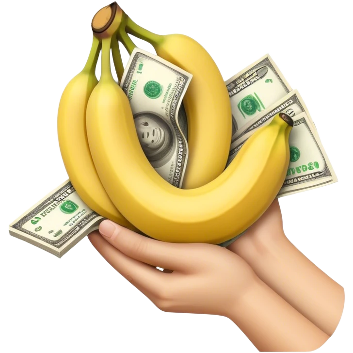 Money eat banana  emoji