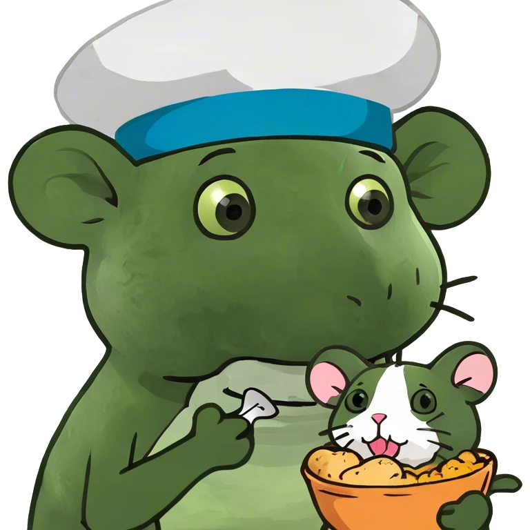 Mouse eating a cat emoji