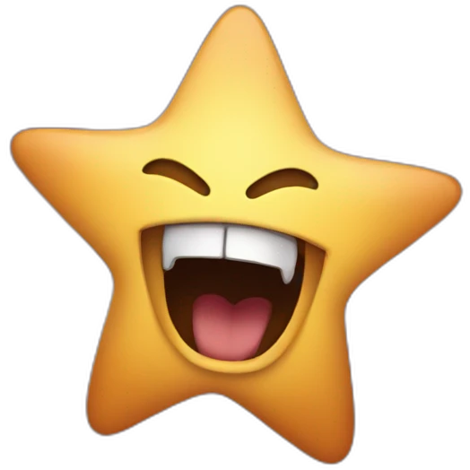 Screaming star emoji