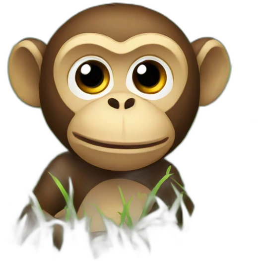 monkey eating grass emoji