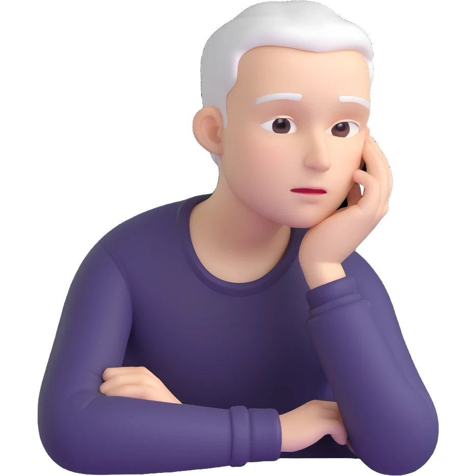 person with white skin tone thinking emoji