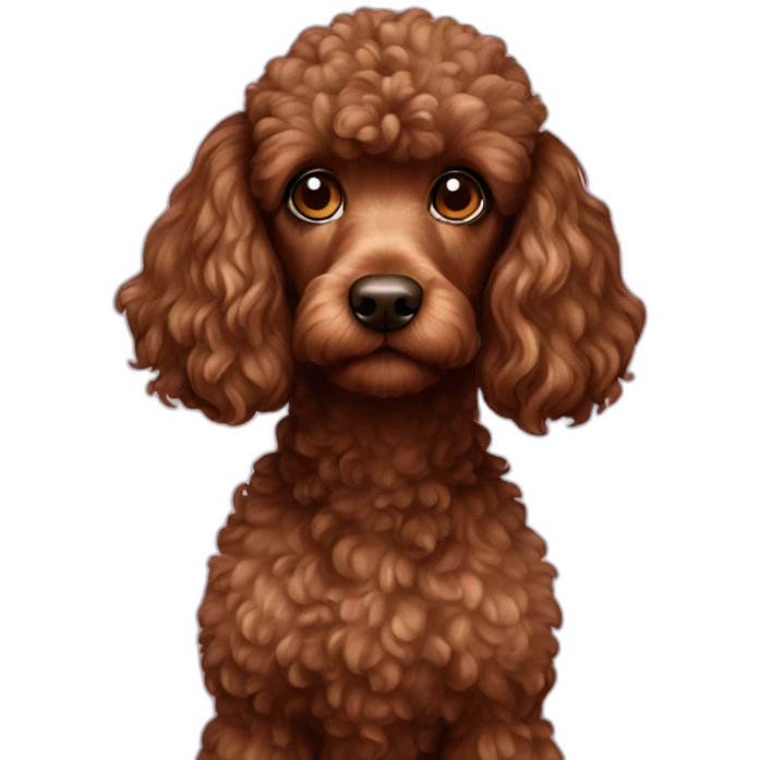 Wet brown poodle emoji