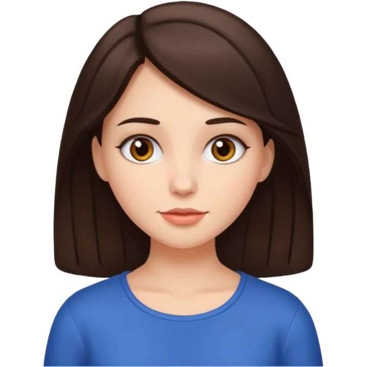 Intim of a brunette girl emoji