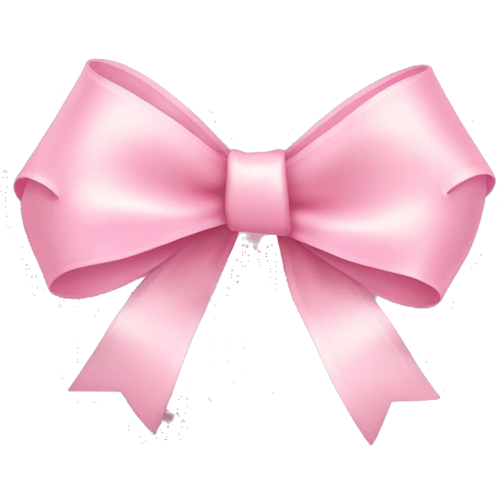 light pink ribbon bow emoji