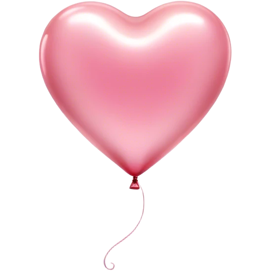 Cinematic tiny floating heart balloon, glossy and round, warm pink hues, slightly transparent with a soft glow, delicate string gently swaying, dreamy and adorable. emoji