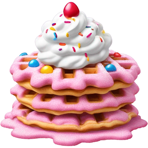 Pink waffles  emoji