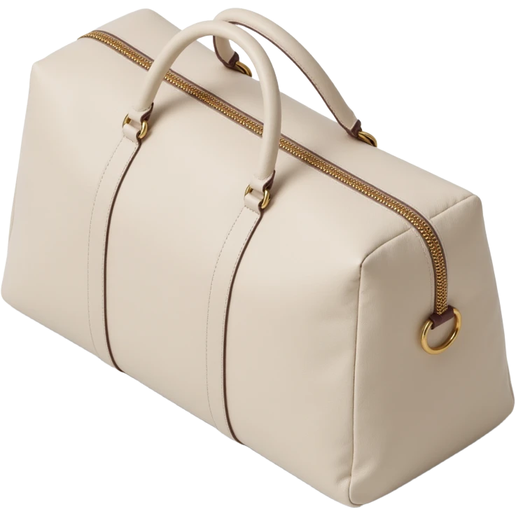 luxe ivory duffel bag emoji