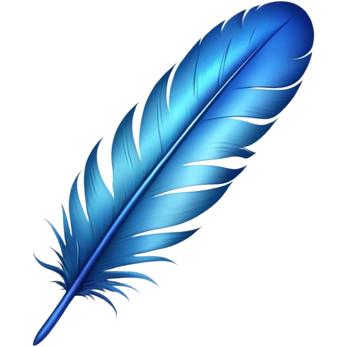 blue feather emoji