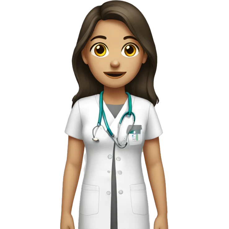 Brunette girl in hospital emoji