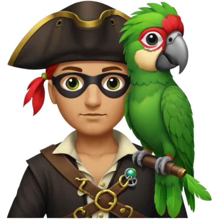 pirate and parrot emoji