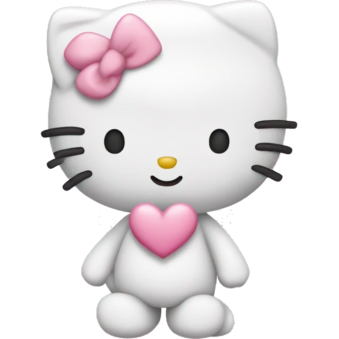 Hello Kitty in love emoji