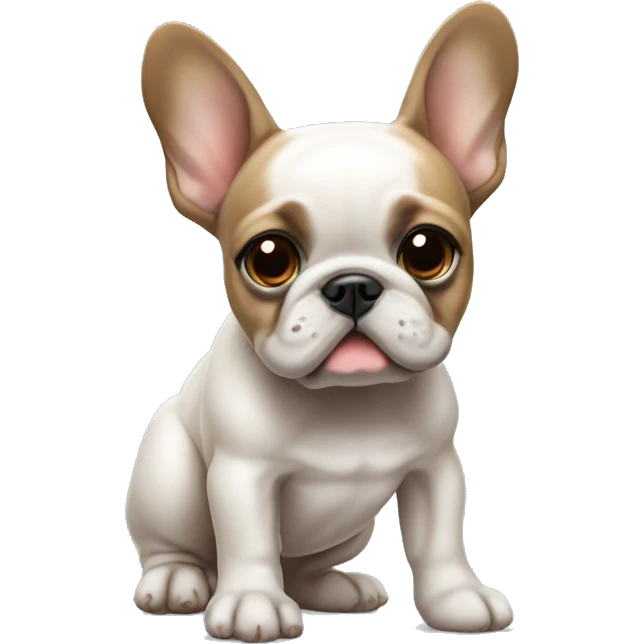 French bulldog puppy pooping emoji