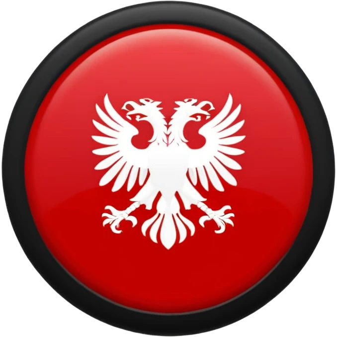 Make an albanian flag and put UÇK  on it with a circle  emoji