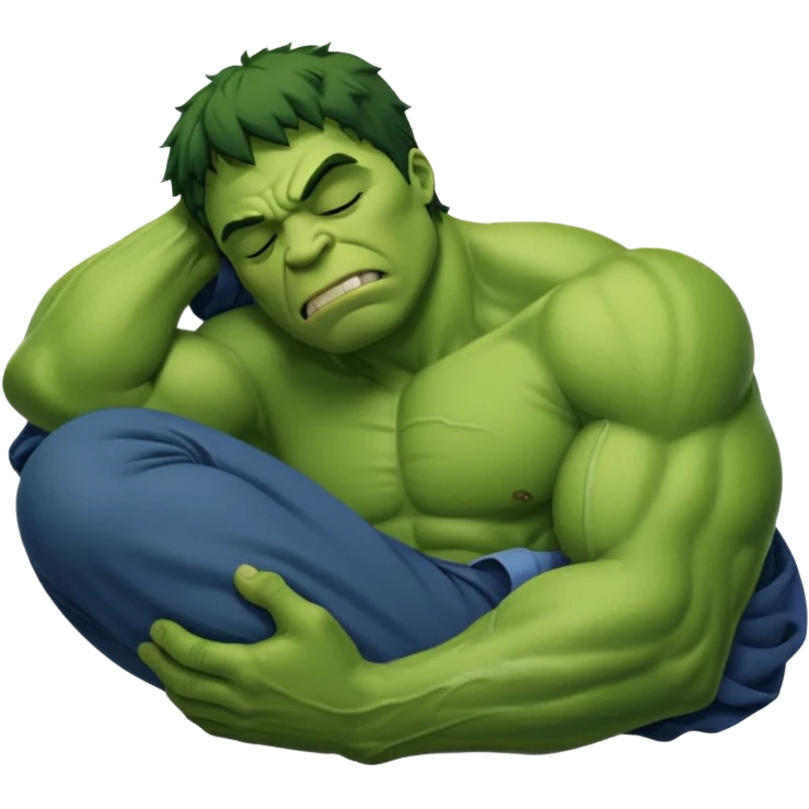 Incredible hulk sleeping emoji