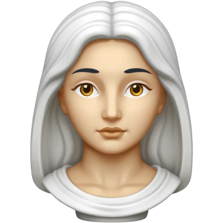 Marble style statue of woman face  emoji