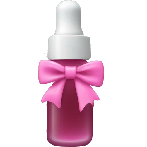 Ordinary serum with a tiny pink bow on it  emoji