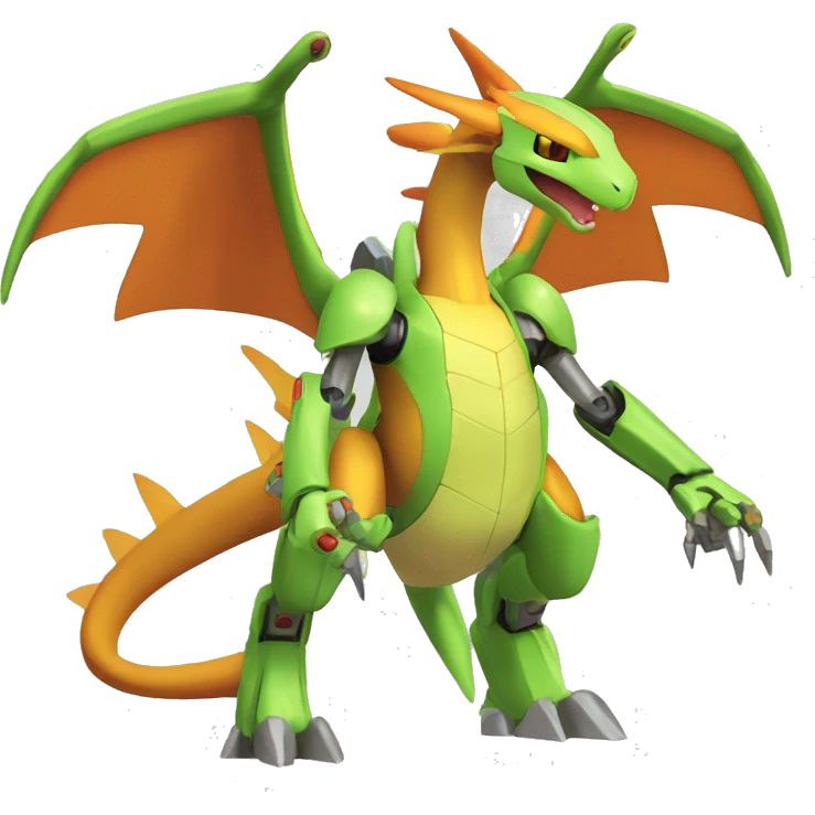Mechanical Flygon-Charizard-Medabot-Mecha full body emoji