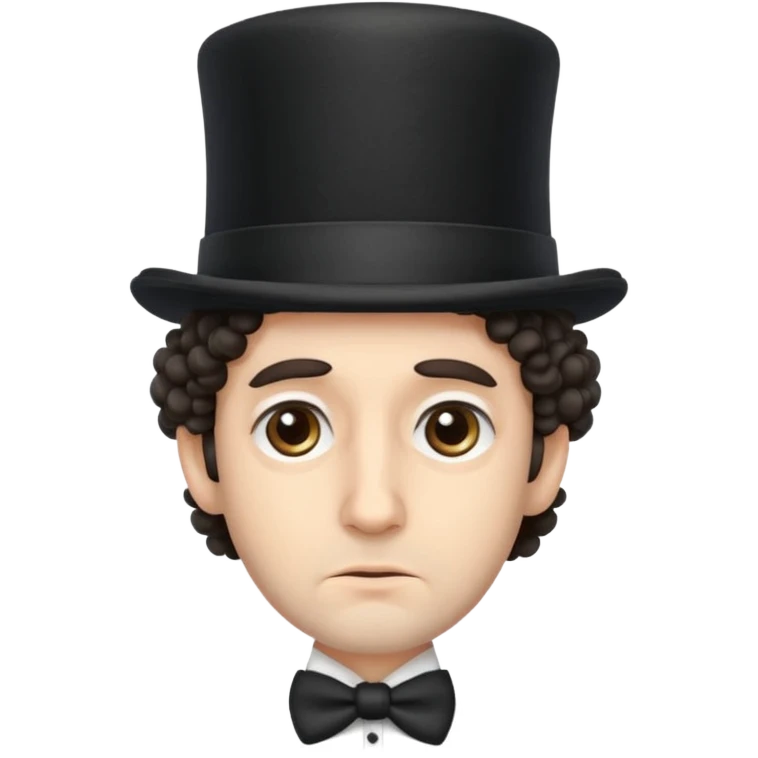 Sad Jew in top hat and curls on side of his head emoji