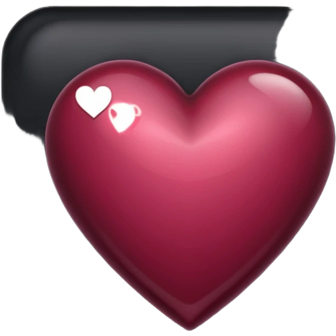 Corazón de color vinotinto oscuro emoji