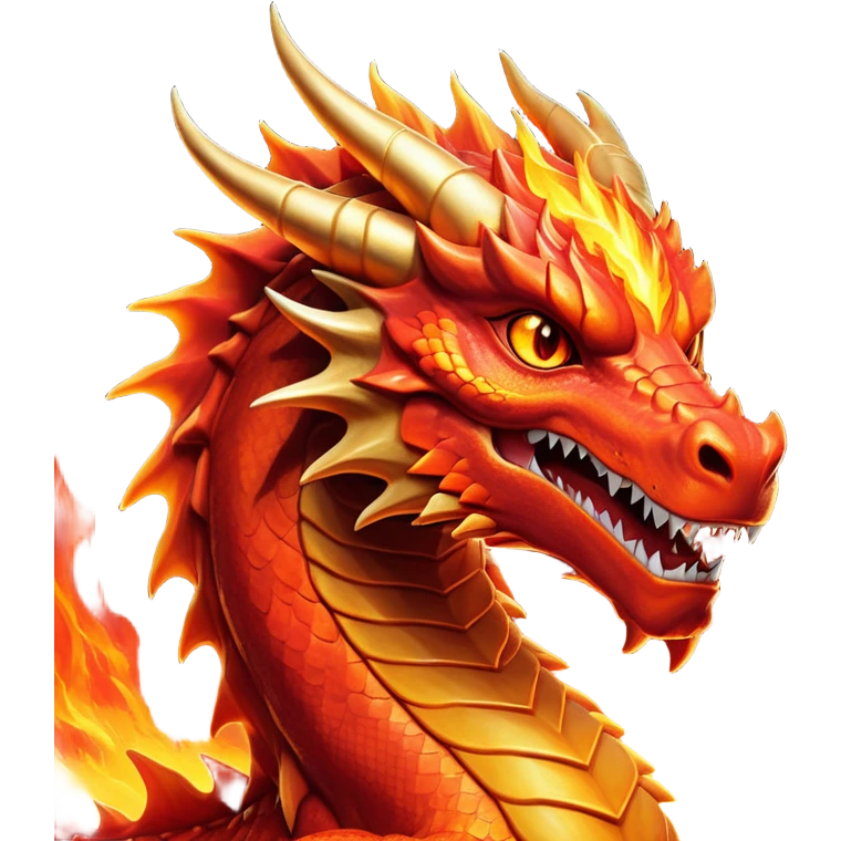cinematic-noble-fierce-fire-dragon-portrait-emoji,-poised-and-imposing,-with-a-muscular,-scaled-body-ablaze-in-fiery-hues-of-crimson,-molten-orange,-and-molten-gold,-and-intense,-burning-eyes-that-mirror-the-heart-of-a-volcano;-rendered in detail emoji