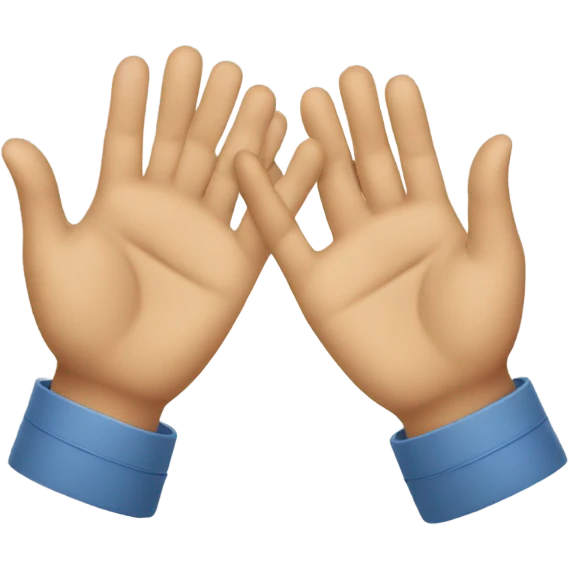 Two people’s hands high five  emoji
