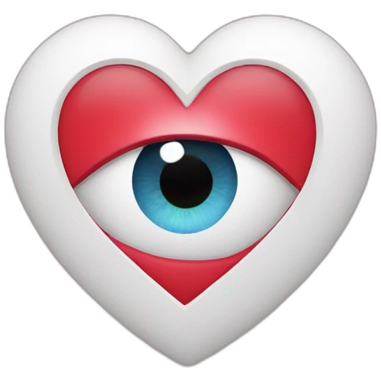 Heart with eye emoji