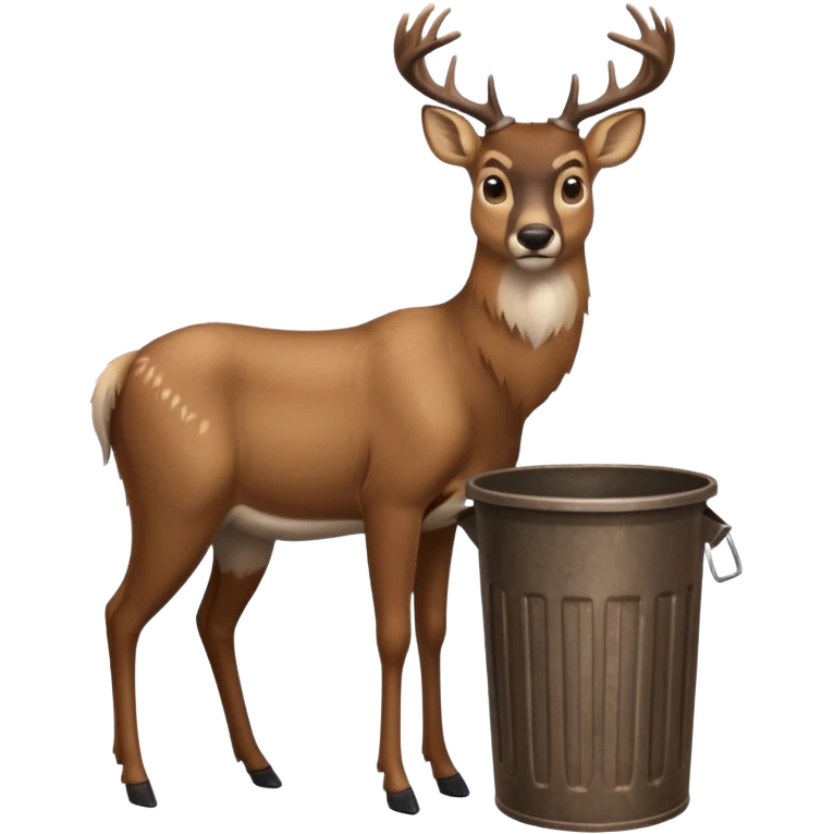 Buck with trashcan emoji