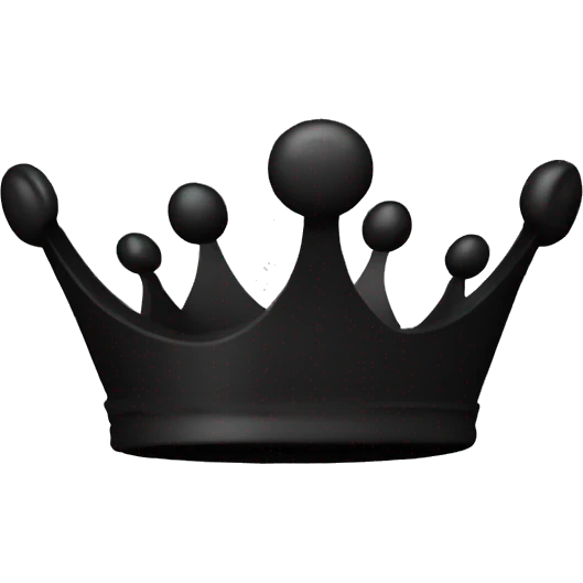 fully Black crown (only the crown, no decorations, just a black crown)) emoji