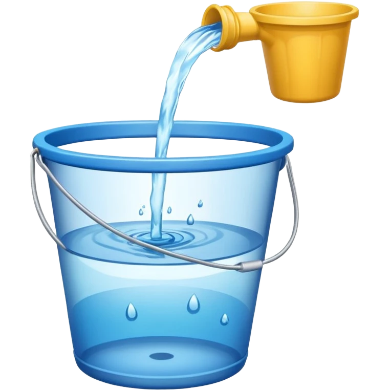 a bucket being poured out emoji