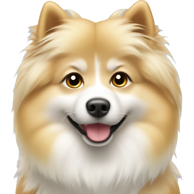 White and blonde spots spitz emoji