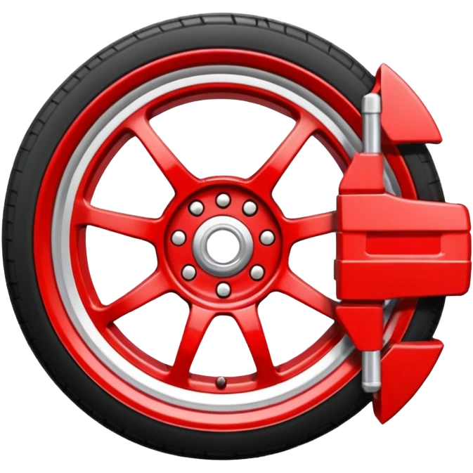 car wheel with red caliper emoji