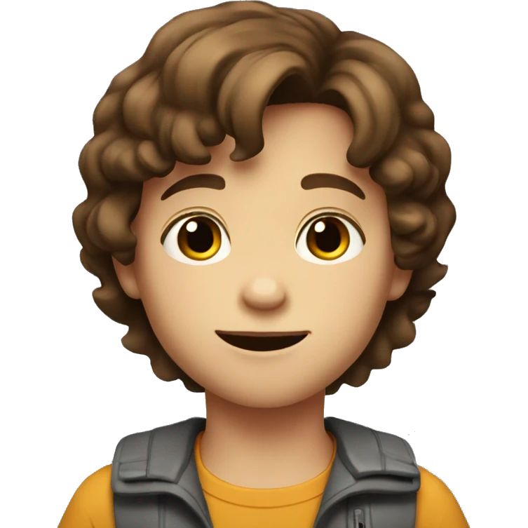 A 4 years old boy with brown hair emoji