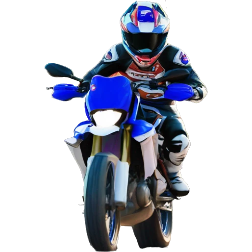 Mario sur une moto Yamaha 125yz emoji